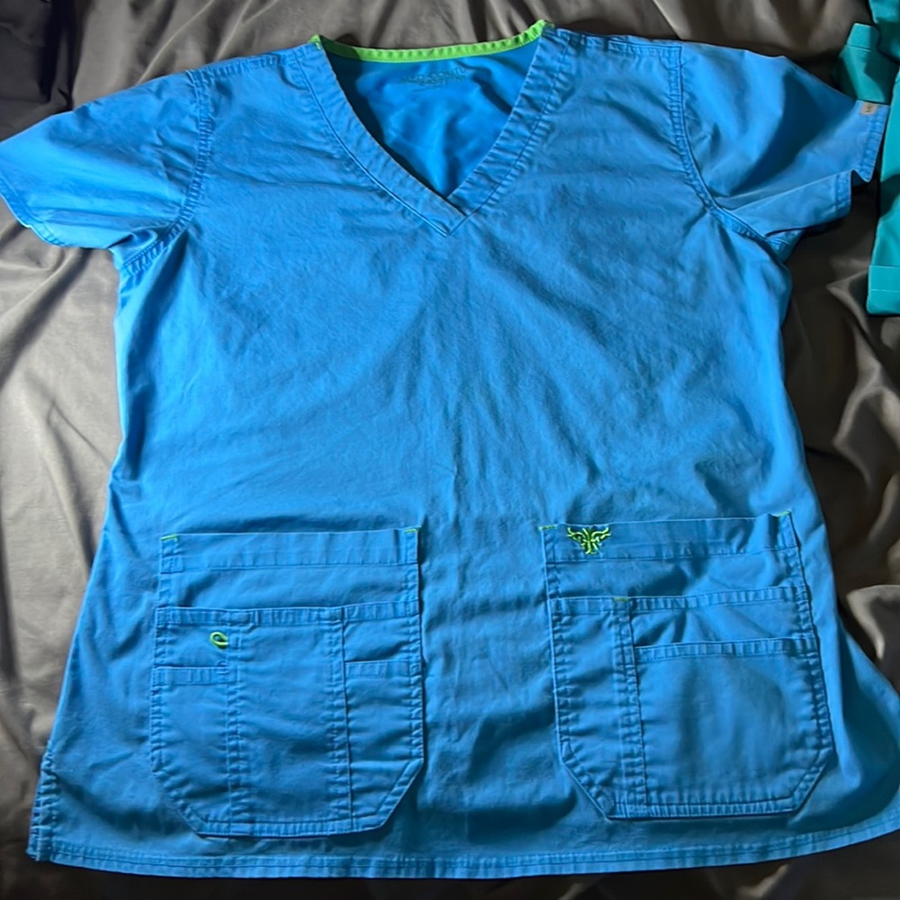 Blue Women’s Med Couture Scrub Top